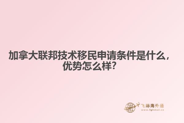 加拿大聯(lián)邦技術移民申請條件是什么，優(yōu)勢怎么樣？