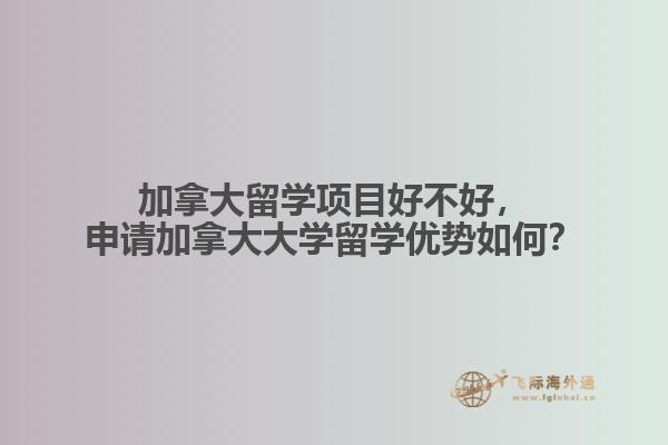 加拿大留學(xué)項(xiàng)目好不好，申請(qǐng)加拿大大學(xué)留學(xué)優(yōu)勢(shì)如何？