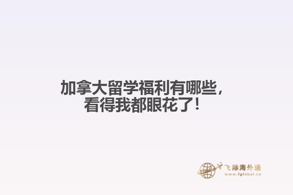 加拿大留學(xué)福利有哪些，看得我都眼花了！? 