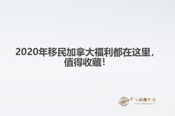 2020年移民加拿大福利都在這里，值得收藏！