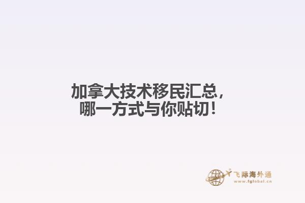 加拿大技術(shù)移民匯總，哪一方式與你貼切！