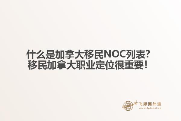 什么是加拿大移民NOC列表？移民加拿大職業(yè)定位很重要！