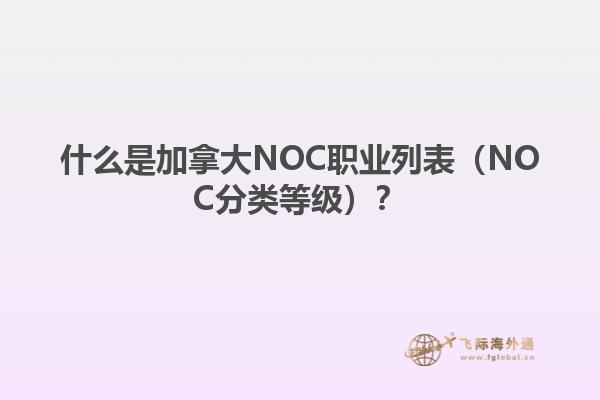 什么是加拿大NOC職業(yè)列表（NOC分類等級）？