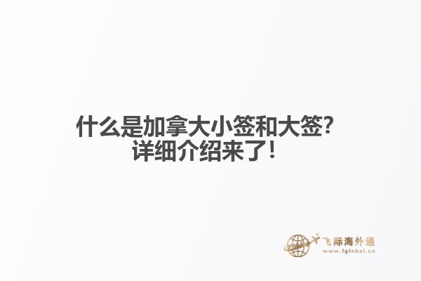 什么是加拿大小簽和大簽？詳細(xì)介紹來了！