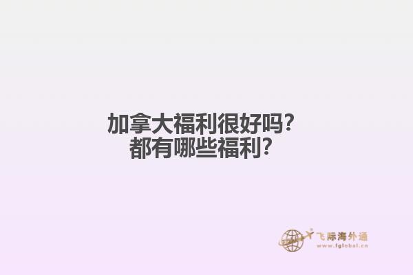 加拿大福利很好嗎？都有哪些福利？