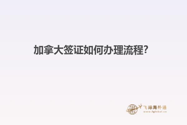 加拿大簽證如何辦理流程？