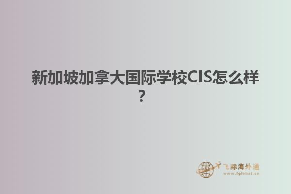 新加坡加拿大國際學(xué)校CIS怎么樣？