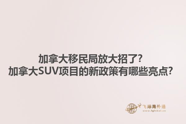 加拿大移民局放大招了？加拿大SUV項(xiàng)目的新政策有哪些亮點(diǎn)？1.jpg