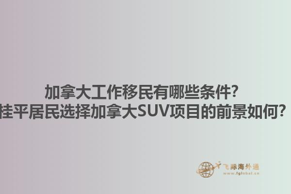 加拿大工作移民有哪些條件？桂平居民選擇加拿大SUV項目的前景如何？1.jpg