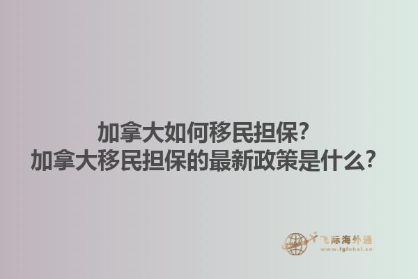 加拿大如何移民擔(dān)保？加拿大移民擔(dān)保的最新政策是什么？1.jpg