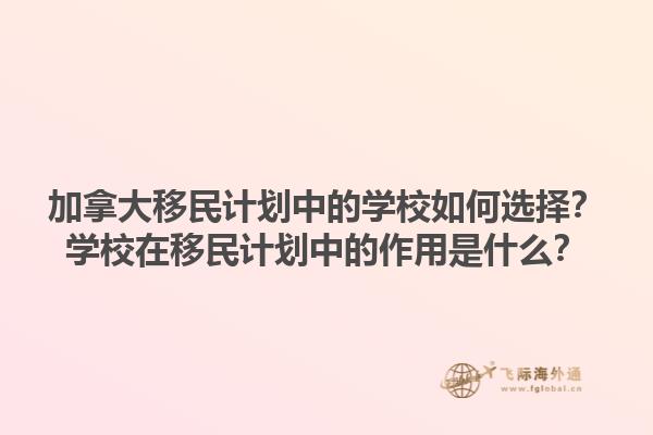 加拿大移民計劃中的學校如何選擇？學校在移民計劃中的作用是什么？1.jpg
