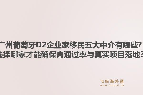 廣州葡萄牙D2企業(yè)家移民五大中介有哪些？選擇哪家才能確保高通過率與真實項目落地？