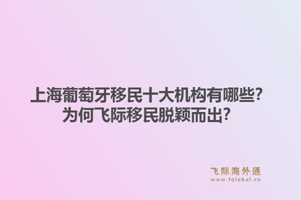上海葡萄牙移民十大機構(gòu)有哪些？為何飛際移民脫穎而出？