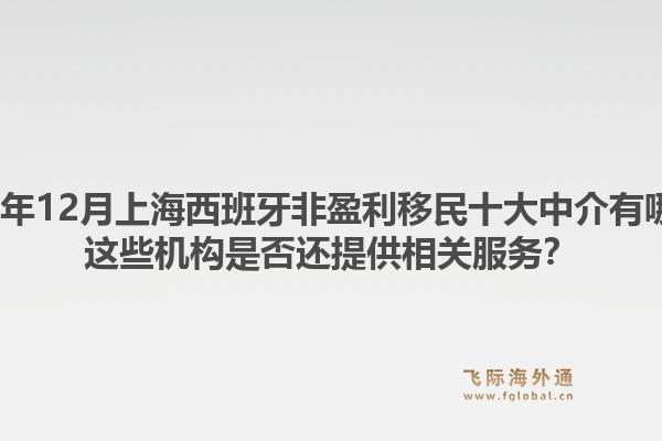 2025年12月上海西班牙非盈利移民十大中介有哪些？這些機(jī)構(gòu)是否還提供相關(guān)服務(wù)？