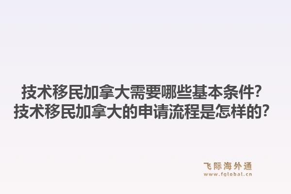 技術(shù)移民加拿大需要哪些基本條件？技術(shù)移民加拿大的申請(qǐng)流程是怎樣的？1.jpg
