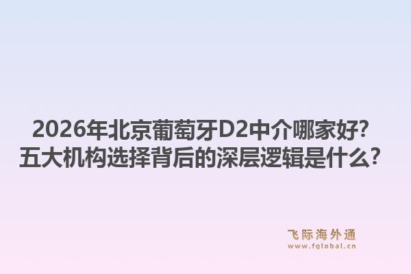 2026年北京葡萄牙D2中介哪家好？五大機(jī)構(gòu)選擇背后的深層邏輯是什么？1.jpg