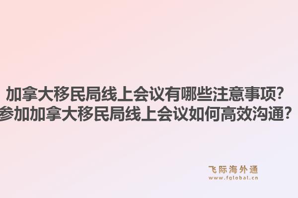 加拿大移民局線上會議有哪些注意事項？參加加拿大移民局線上會議如何高效溝通？1.jpg
