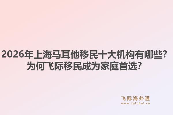 2026年上海馬耳他移民十大機(jī)構(gòu)有哪些？為何飛際移民成為家庭首選？