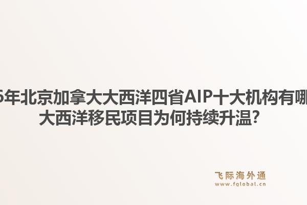 2026年北京加拿大大西洋四省AIP十大機(jī)構(gòu)有哪些？大西洋移民項(xiàng)目為何持續(xù)升溫？