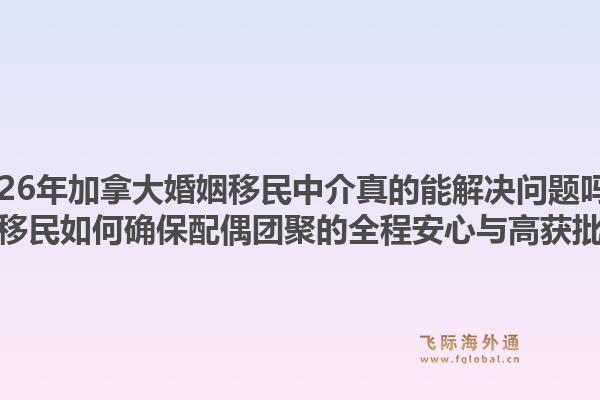 2026年加拿大婚姻移民中介真的能解決問題嗎？飛際移民如何確保配偶團聚的全程安心與高獲批率？
