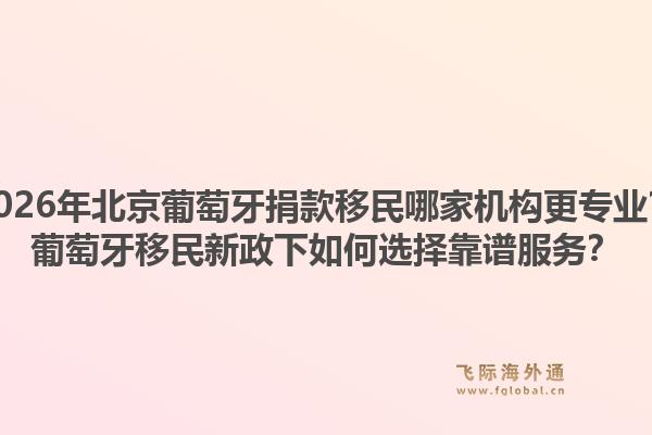 2026年北京葡萄牙捐款移民哪家機(jī)構(gòu)更專業(yè)？葡萄牙移民新政下如何選擇靠譜服務(wù)？