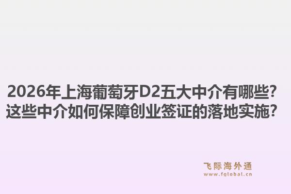2026年上海葡萄牙D2五大中介有哪些？這些中介如何保障創(chuàng)業(yè)簽證的落地實(shí)施？