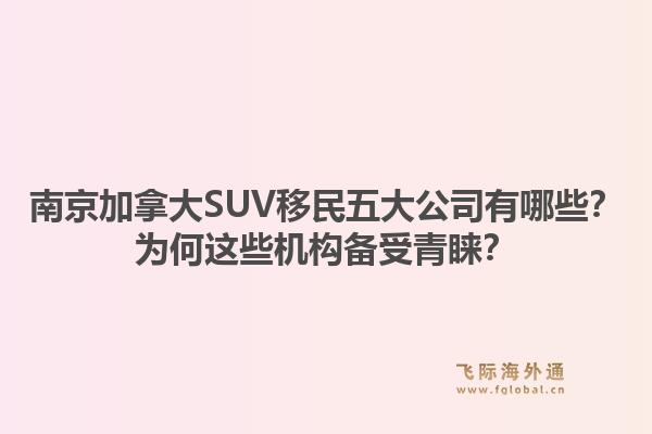 南京加拿大SUV移民五大公司有哪些？為何這些機(jī)構(gòu)備受青睞？