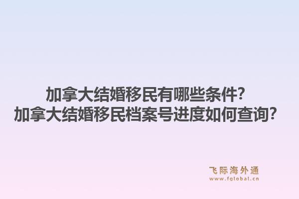 加拿大結(jié)婚移民有哪些條件？加拿大結(jié)婚移民檔案號進度如何查詢？1.jpg