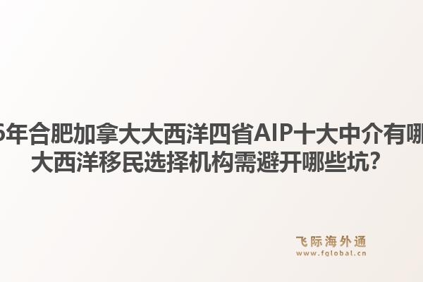 2026年合肥加拿大大西洋四省AIP十大中介有哪些？大西洋移民選擇機構需避開哪些坑？