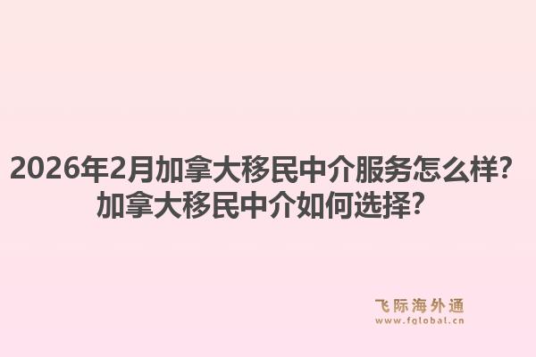 2026年2月加拿大移民中介服務(wù)怎么樣？加拿大移民中介如何選擇？