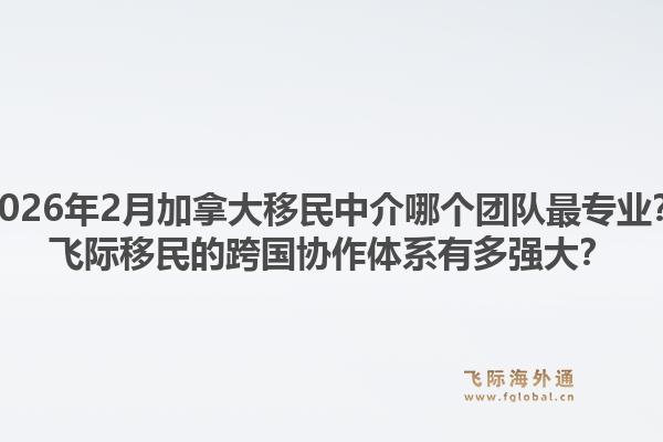 2026年2月加拿大移民中介哪個(gè)團(tuán)隊(duì)最專業(yè)？飛際移民的跨國協(xié)作體系有多強(qiáng)大？