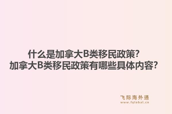 什么是加拿大B類移民政策？加拿大B類移民政策有哪些具體內(nèi)容？1.jpg