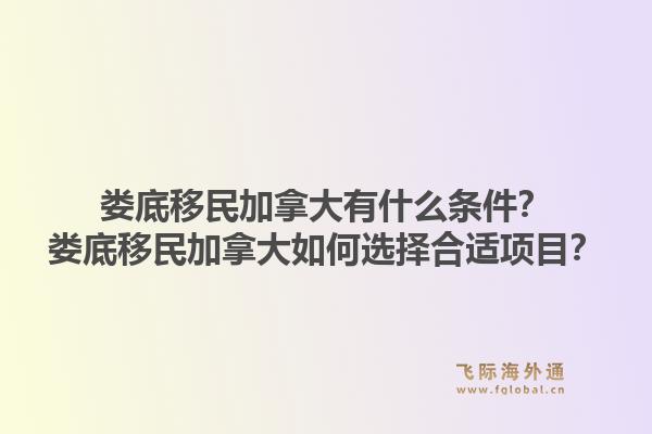 婁底移民加拿大有什么條件？婁底移民加拿大如何選擇合適項目？1.jpg